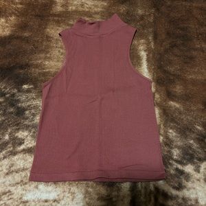Ribbed Mock neck Tank Top